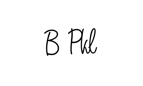 B Pkl stylish signature style. Best Handwritten Sign (Angelique-Rose-font-FFP) for my name. Handwritten Signature Collection Ideas for my name B Pkl. B Pkl signature style 5 images and pictures png