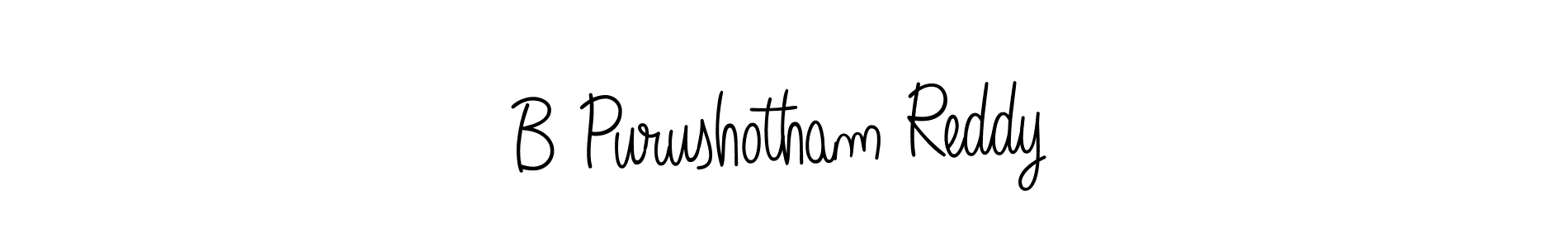 Design your own signature with our free online signature maker. With this signature software, you can create a handwritten (Angelique-Rose-font-FFP) signature for name B Purushotham Reddy. B Purushotham Reddy signature style 5 images and pictures png