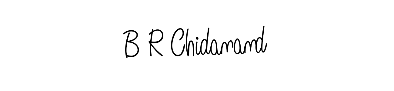 The best way (Angelique-Rose-font-FFP) to make a short signature is to pick only two or three words in your name. The name B R Chidanand include a total of six letters. For converting this name. B R Chidanand signature style 5 images and pictures png