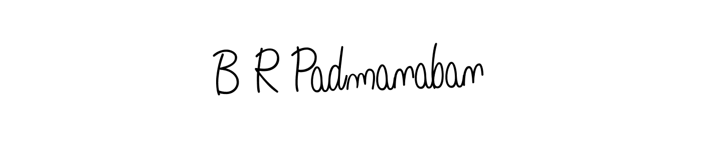 Design your own signature with our free online signature maker. With this signature software, you can create a handwritten (Angelique-Rose-font-FFP) signature for name B R Padmanaban. B R Padmanaban signature style 5 images and pictures png