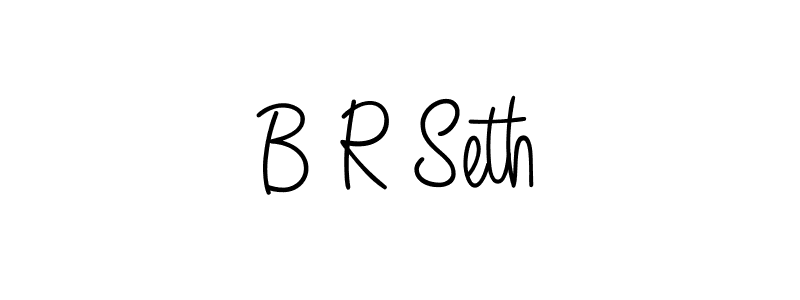 How to make B R Seth name signature. Use Angelique-Rose-font-FFP style for creating short signs online. This is the latest handwritten sign. B R Seth signature style 5 images and pictures png