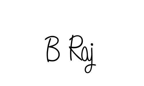 You should practise on your own different ways (Angelique-Rose-font-FFP) to write your name (B Raj) in signature. don't let someone else do it for you. B Raj signature style 5 images and pictures png