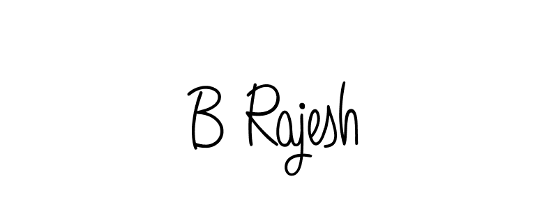 How to make B Rajesh name signature. Use Angelique-Rose-font-FFP style for creating short signs online. This is the latest handwritten sign. B Rajesh signature style 5 images and pictures png