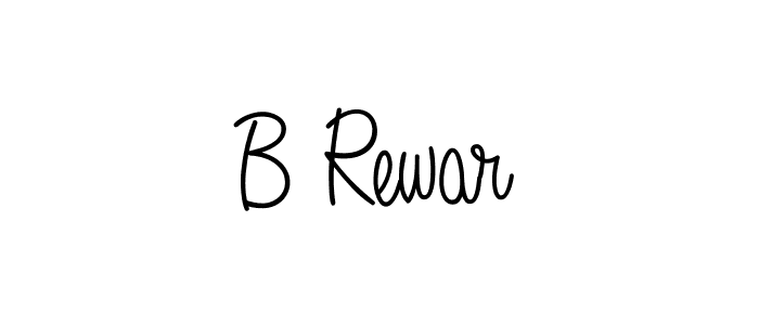 Make a beautiful signature design for name B Rewar. With this signature (Angelique-Rose-font-FFP) style, you can create a handwritten signature for free. B Rewar signature style 5 images and pictures png