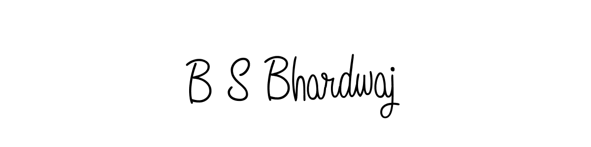 Make a beautiful signature design for name B S Bhardwaj. With this signature (Angelique-Rose-font-FFP) style, you can create a handwritten signature for free. B S Bhardwaj signature style 5 images and pictures png