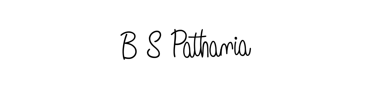 Design your own signature with our free online signature maker. With this signature software, you can create a handwritten (Angelique-Rose-font-FFP) signature for name B S Pathania. B S Pathania signature style 5 images and pictures png