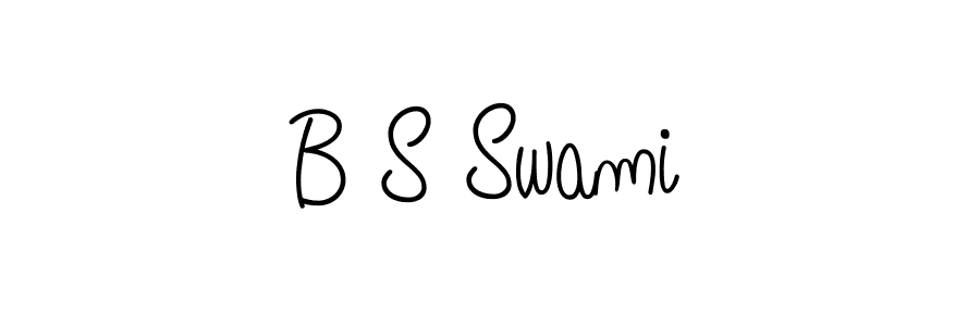 Create a beautiful signature design for name B S Swami. With this signature (Angelique-Rose-font-FFP) fonts, you can make a handwritten signature for free. B S Swami signature style 5 images and pictures png