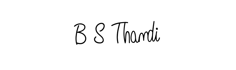 How to make B S Thandi name signature. Use Angelique-Rose-font-FFP style for creating short signs online. This is the latest handwritten sign. B S Thandi signature style 5 images and pictures png