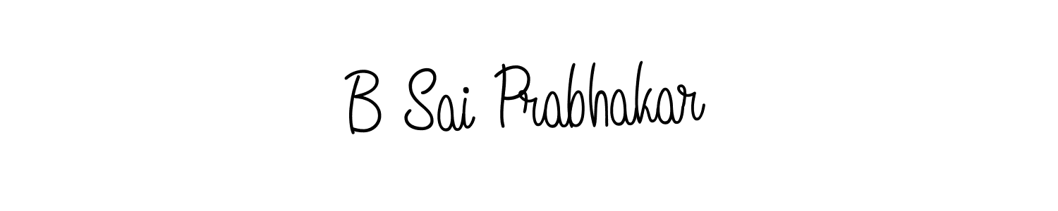 Make a beautiful signature design for name B Sai Prabhakar. With this signature (Angelique-Rose-font-FFP) style, you can create a handwritten signature for free. B Sai Prabhakar signature style 5 images and pictures png