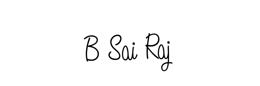 How to make B Sai Raj name signature. Use Angelique-Rose-font-FFP style for creating short signs online. This is the latest handwritten sign. B Sai Raj signature style 5 images and pictures png