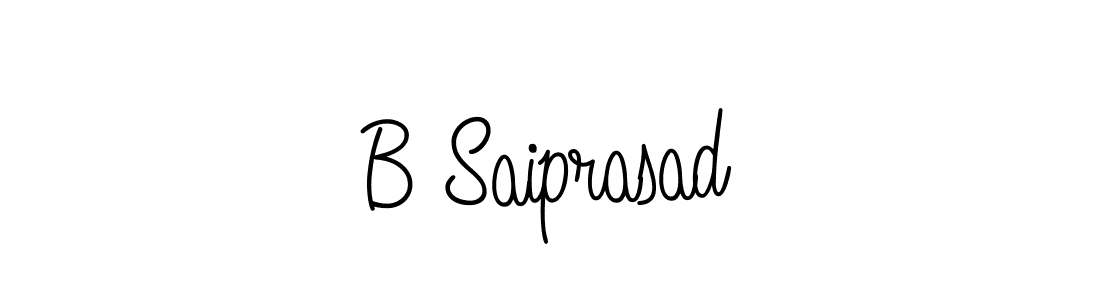 Make a beautiful signature design for name B Saiprasad. With this signature (Angelique-Rose-font-FFP) style, you can create a handwritten signature for free. B Saiprasad signature style 5 images and pictures png