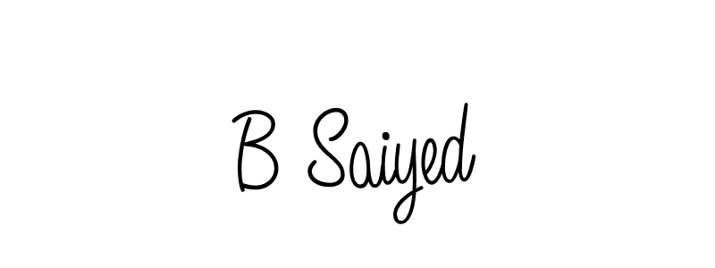 You should practise on your own different ways (Angelique-Rose-font-FFP) to write your name (B Saiyed) in signature. don't let someone else do it for you. B Saiyed signature style 5 images and pictures png
