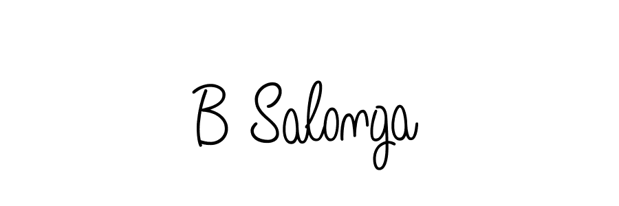 You should practise on your own different ways (Angelique-Rose-font-FFP) to write your name (B Salonga) in signature. don't let someone else do it for you. B Salonga signature style 5 images and pictures png