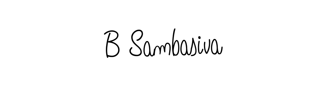 You should practise on your own different ways (Angelique-Rose-font-FFP) to write your name (B Sambasiva) in signature. don't let someone else do it for you. B Sambasiva signature style 5 images and pictures png