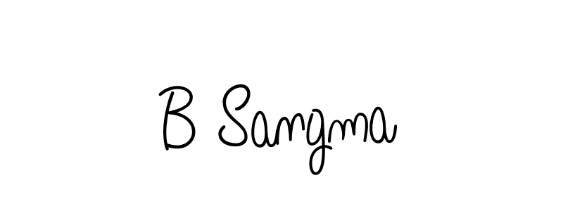 How to make B Sangma signature? Angelique-Rose-font-FFP is a professional autograph style. Create handwritten signature for B Sangma name. B Sangma signature style 5 images and pictures png