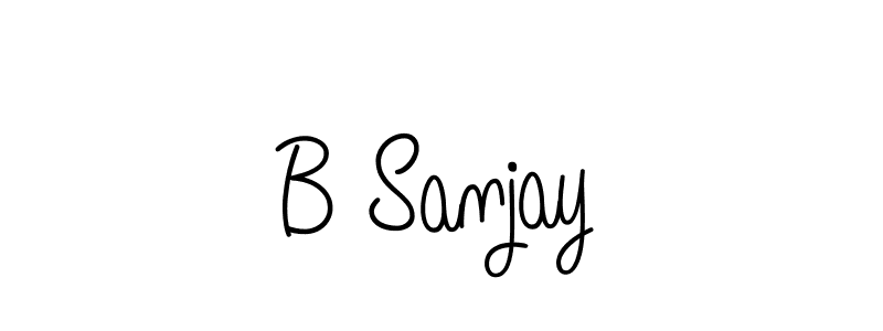 The best way (Angelique-Rose-font-FFP) to make a short signature is to pick only two or three words in your name. The name B Sanjay include a total of six letters. For converting this name. B Sanjay signature style 5 images and pictures png