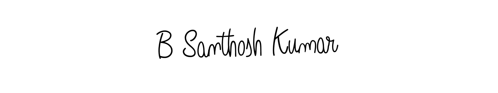 if you are searching for the best signature style for your name B Santhosh Kumar. so please give up your signature search. here we have designed multiple signature styles  using Angelique-Rose-font-FFP. B Santhosh Kumar signature style 5 images and pictures png