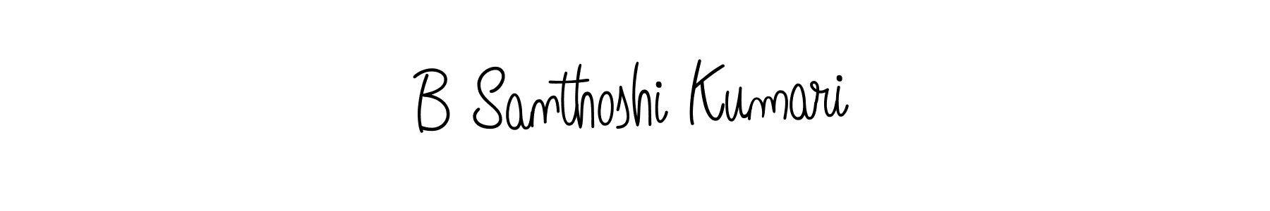 Make a beautiful signature design for name B Santhoshi Kumari. Use this online signature maker to create a handwritten signature for free. B Santhoshi Kumari signature style 5 images and pictures png