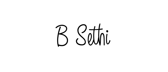 How to make B Sethi signature? Angelique-Rose-font-FFP is a professional autograph style. Create handwritten signature for B Sethi name. B Sethi signature style 5 images and pictures png