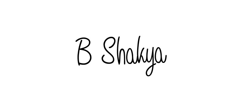 The best way (Angelique-Rose-font-FFP) to make a short signature is to pick only two or three words in your name. The name B Shakya include a total of six letters. For converting this name. B Shakya signature style 5 images and pictures png