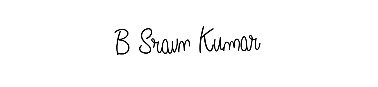 The best way (Angelique-Rose-font-FFP) to make a short signature is to pick only two or three words in your name. The name B Sravn Kumar include a total of six letters. For converting this name. B Sravn Kumar signature style 5 images and pictures png