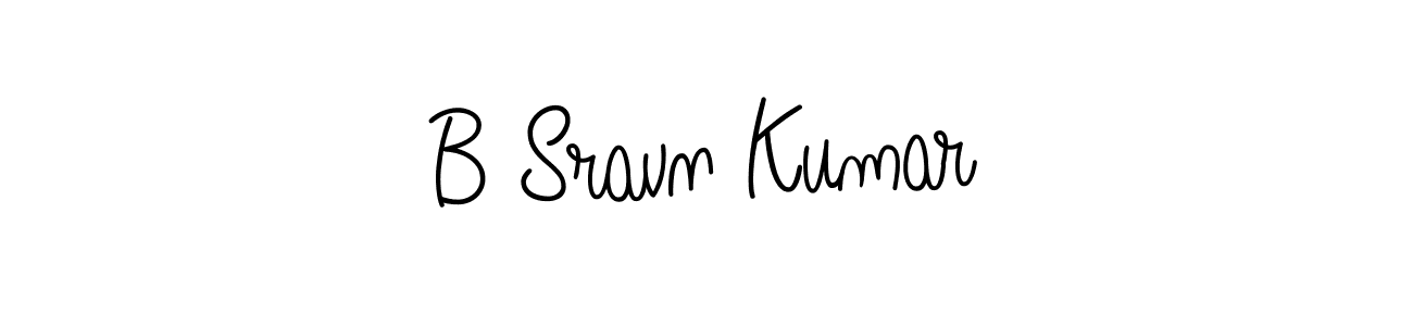 How to make B Sravn Kumar name signature. Use Angelique-Rose-font-FFP style for creating short signs online. This is the latest handwritten sign. B Sravn Kumar signature style 5 images and pictures png