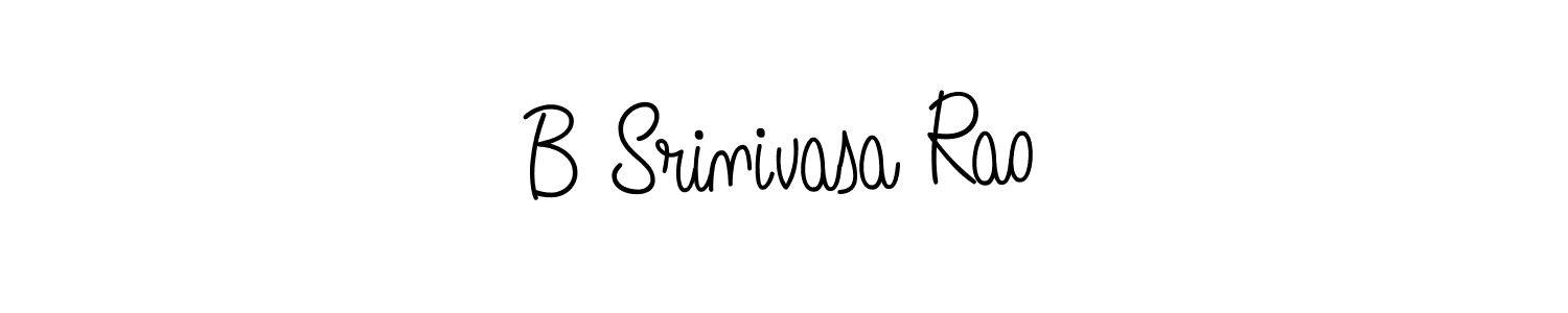 Make a beautiful signature design for name B Srinivasa Rao. With this signature (Angelique-Rose-font-FFP) style, you can create a handwritten signature for free. B Srinivasa Rao signature style 5 images and pictures png