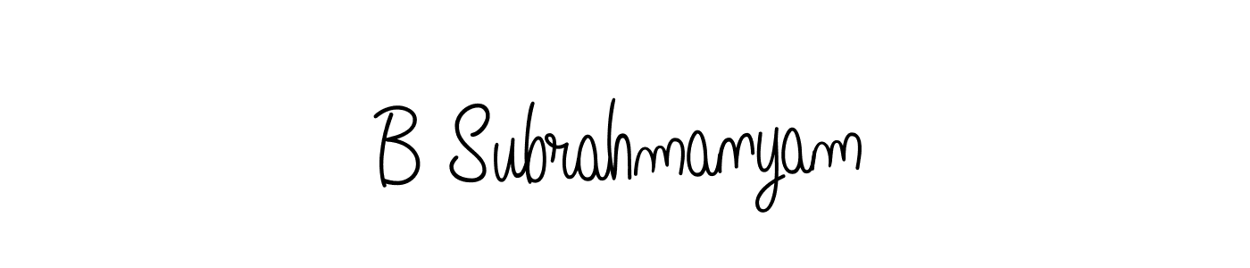 B Subrahmanyam stylish signature style. Best Handwritten Sign (Angelique-Rose-font-FFP) for my name. Handwritten Signature Collection Ideas for my name B Subrahmanyam. B Subrahmanyam signature style 5 images and pictures png