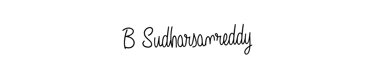 Use a signature maker to create a handwritten signature online. With this signature software, you can design (Angelique-Rose-font-FFP) your own signature for name B Sudharsanreddy. B Sudharsanreddy signature style 5 images and pictures png