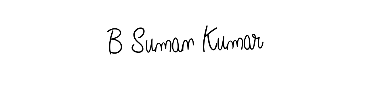 Design your own signature with our free online signature maker. With this signature software, you can create a handwritten (Angelique-Rose-font-FFP) signature for name B Suman Kumar. B Suman Kumar signature style 5 images and pictures png