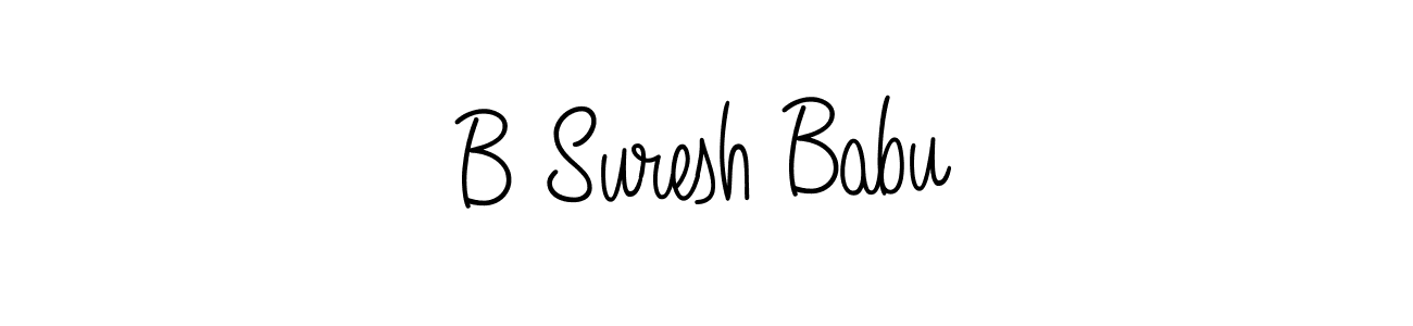 How to make B Suresh Babu name signature. Use Angelique-Rose-font-FFP style for creating short signs online. This is the latest handwritten sign. B Suresh Babu signature style 5 images and pictures png