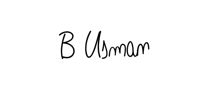 Create a beautiful signature design for name B Usman. With this signature (Angelique-Rose-font-FFP) fonts, you can make a handwritten signature for free. B Usman signature style 5 images and pictures png