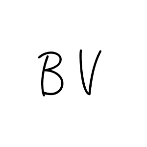 Design your own signature with our free online signature maker. With this signature software, you can create a handwritten (Angelique-Rose-font-FFP) signature for name B V. B V signature style 5 images and pictures png