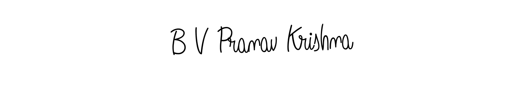 Make a beautiful signature design for name B V Pranav Krishna. With this signature (Angelique-Rose-font-FFP) style, you can create a handwritten signature for free. B V Pranav Krishna signature style 5 images and pictures png