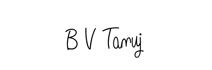 Design your own signature with our free online signature maker. With this signature software, you can create a handwritten (Angelique-Rose-font-FFP) signature for name B V Tanuj. B V Tanuj signature style 5 images and pictures png