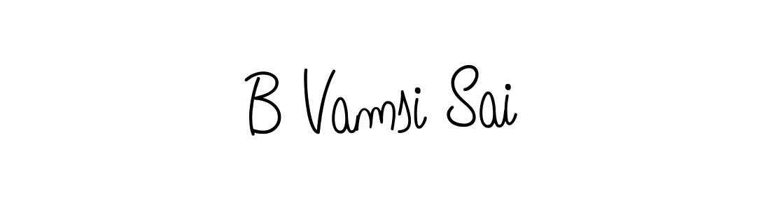 Use a signature maker to create a handwritten signature online. With this signature software, you can design (Angelique-Rose-font-FFP) your own signature for name B Vamsi Sai. B Vamsi Sai signature style 5 images and pictures png