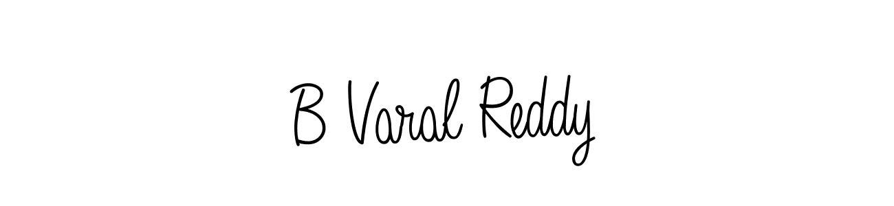 You should practise on your own different ways (Angelique-Rose-font-FFP) to write your name (B Varal Reddy) in signature. don't let someone else do it for you. B Varal Reddy signature style 5 images and pictures png