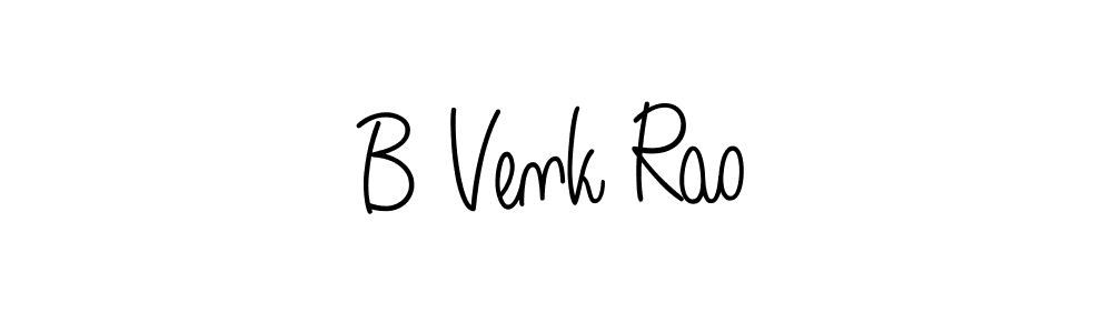 How to make B Venk Rao name signature. Use Angelique-Rose-font-FFP style for creating short signs online. This is the latest handwritten sign. B Venk Rao signature style 5 images and pictures png