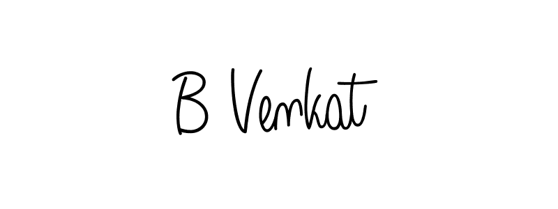 B Venkat stylish signature style. Best Handwritten Sign (Angelique-Rose-font-FFP) for my name. Handwritten Signature Collection Ideas for my name B Venkat. B Venkat signature style 5 images and pictures png