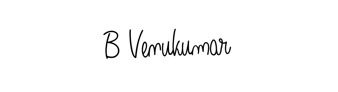 Make a beautiful signature design for name B Venukumar. With this signature (Angelique-Rose-font-FFP) style, you can create a handwritten signature for free. B Venukumar signature style 5 images and pictures png