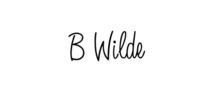 The best way (Angelique-Rose-font-FFP) to make a short signature is to pick only two or three words in your name. The name B Wilde include a total of six letters. For converting this name. B Wilde signature style 5 images and pictures png