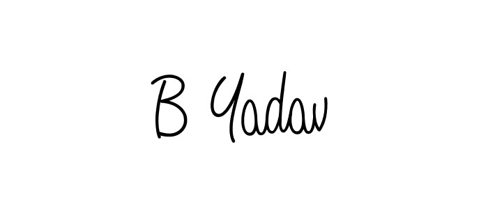 B Yadav stylish signature style. Best Handwritten Sign (Angelique-Rose-font-FFP) for my name. Handwritten Signature Collection Ideas for my name B Yadav. B Yadav signature style 5 images and pictures png