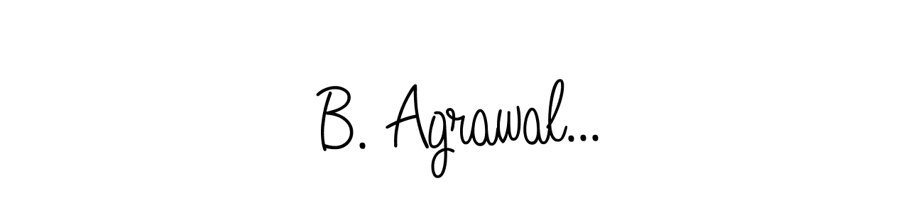 How to make B. Agrawal... name signature. Use Angelique-Rose-font-FFP style for creating short signs online. This is the latest handwritten sign. B. Agrawal... signature style 5 images and pictures png