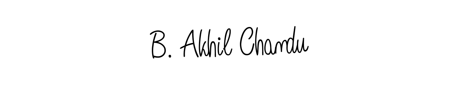 Check out images of Autograph of B. Akhil Chandu name. Actor B. Akhil Chandu Signature Style. Angelique-Rose-font-FFP is a professional sign style online. B. Akhil Chandu signature style 5 images and pictures png