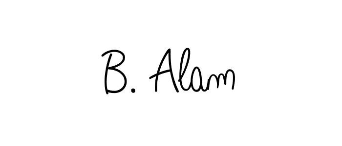 Create a beautiful signature design for name B. Alam. With this signature (Angelique-Rose-font-FFP) fonts, you can make a handwritten signature for free. B. Alam signature style 5 images and pictures png