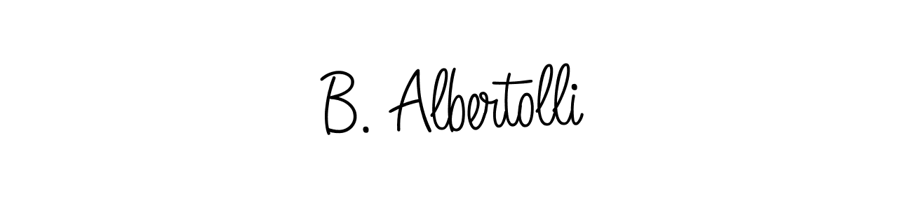 How to make B. Albertolli name signature. Use Angelique-Rose-font-FFP style for creating short signs online. This is the latest handwritten sign. B. Albertolli signature style 5 images and pictures png