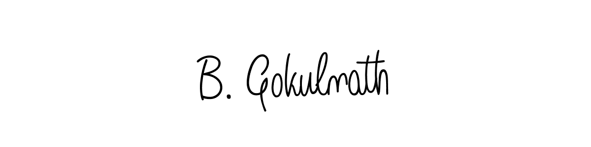 B. Gokulnath stylish signature style. Best Handwritten Sign (Angelique-Rose-font-FFP) for my name. Handwritten Signature Collection Ideas for my name B. Gokulnath. B. Gokulnath signature style 5 images and pictures png