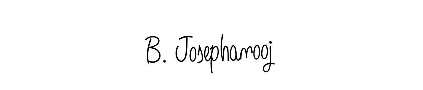 Use a signature maker to create a handwritten signature online. With this signature software, you can design (Angelique-Rose-font-FFP) your own signature for name B. Josephanooj. B. Josephanooj signature style 5 images and pictures png