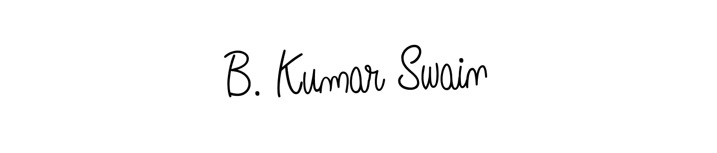Design your own signature with our free online signature maker. With this signature software, you can create a handwritten (Angelique-Rose-font-FFP) signature for name B. Kumar Swain. B. Kumar Swain signature style 5 images and pictures png