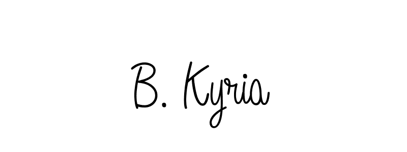 Design your own signature with our free online signature maker. With this signature software, you can create a handwritten (Angelique-Rose-font-FFP) signature for name B. Kyria. B. Kyria signature style 5 images and pictures png